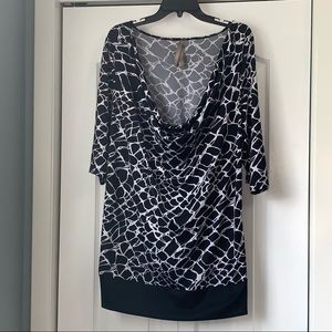 PENNINGTONS plus size 1X Drape Neck Blouse office wear wedding